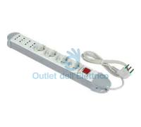 Fanton 45723 multipresa 4 prese bipasso e 4 prese italotedesca con cavo con in