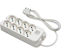Fanton MULTIPRESA 8 PRESE 2P+T 10/16A SCHUKO CAVO 1,5m SPINA 16A COLORE BIANCO