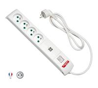 Fanton Multipresa Fido 4 Prese Francesi Std. 2p+e 16a + 2 Prese Usb 2,1a Con Interruttore Luminoso Antibatterica By Biocote Contro Il 99% Dei Virus 4201502frab