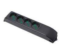 FANTON 410131 Multipresa senza Cavo 4 Uscite 2P+T 16A Bipasso Standard - Nero