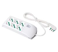 Fanton Multipresa tavolo con interruttore 6P 10/16A FIDO Bianco 410300