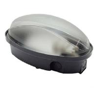 FANTON PLAFONIERA OVALE IP65 60W E27 NERO 62721