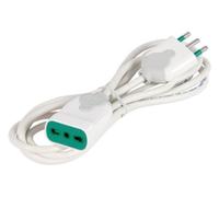 Fanton Prolunga elettrica (3m) H05VV-F 3x1 mmq (16A 2P+T) Bianco 92690