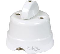 Pulsante rotativo in ceramica Fanton 10AX 250V bianco 84002