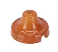 FANTON Rosone liscio in ceramica colore Terracotta Ø 70 mm in porcellana per lampade a sospensione e cavo tessile 84027TC
