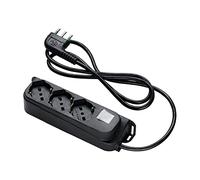 Multipresa bipasso schuko + int.lum retail fme nero posti 3 2p+t 16a n°xmmq 3x1,