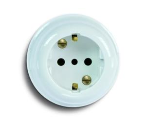 FANTON SPA PRESA P30 DA PARETE IN CERAMICA BIANCO 84011