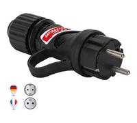 Fanton Spina Francese/tedesca Std. 2p+e 16a Corpo Nero Ip44 Con Coperchio In Gomma Hi-Pro Antibatterica By Biocote Contro Il 99% Dei Virus 80052ab