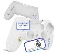 Fantroller® Custodia per controller PS4 con design ufficiale Real Madrid per la massima protezione & Grip I PS4 Controller Case disponibile in blu e bianco