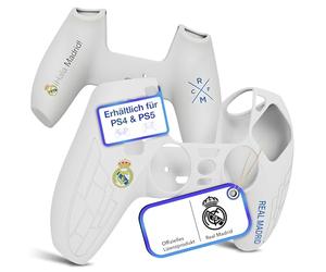 Fantroller® Custodia per controller PS5 con design ufficiale del Real Madrid per la massima protezione e presa, custodia per controller Playstation 5, disponibile in blu e bianco