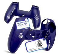 Fantroller® Custodia per controller PS5 con design ufficiale Real Madrid per la massima protezione & Grip I Playstation 5 Controller Custodia disponibile in blu e bianco