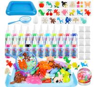Fantspati Magic Water Elf Kit, DIY Aqua Gel Giochi Set con 22 Flaconi di Gels Colorato, 20 Formine, Giocattolo Educativo per Bambini, Magico Acqua Fairy Gel Giochi, Regalo per Ragazzi Ragazze 3+ Anni