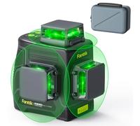 Fanttik D12 PLUS Livella Laser Autolivellante 3×360°, Linea Croce Verde di Precisione 3D, Batteria Rimovibile da 5200 mAh, Staffa Magnetica, Custodia da Trasporto, per Costruire e Appendere Quadri