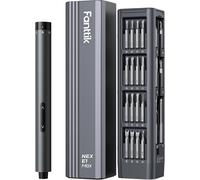 Fanttik E1 MAX mini cacciavite elettrico, set di cacciaviti di precisione con 50 punte di precisione magnetiche, coppia a 2 marce, senza fili, per telefono fotocamera portatile - Grigio