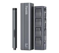 Fanttik E1 MAX mini cacciavite elettrico, set di cacciaviti di precisione con 50 punte di precisione magnetiche, coppia a 2 marce, senza fili, per telefono fotocamera portatile - Grigio