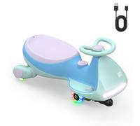 FanttikRide 12V N7 Pro Macchina Elettrica per Bambini Antiribaltamento, Ergonomica, 2 in 1, 2 Velocità, Ruote Lampeggianti, Bluetooth, Ricarica Di Tipo C, Dai 3 Anni in su, Blu Ghiacciaio.