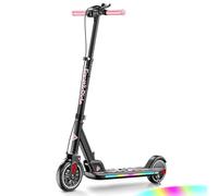 FanttikRide T9 Apex Patinete Eléctrico para Niños de 1,3 a 1,7 m, Motor 200 W, Luces LED, Altavoz Bluetooth, Velocidades de 11/16/19 km/h, Altura Ajustable, Plegable, hasta 40 Minutos de Uso, Rosa