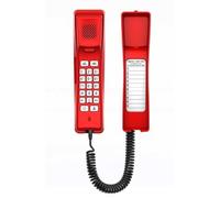 Fanvil - Telefono dell'hotel, 2 linee SIp, 10SIP Dial tasti, 1 chiave programmabile, POE, cassa ROSSA
