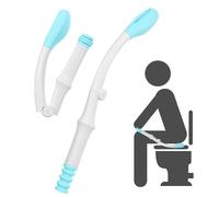 Fanwer Strumenti di ausilio per il WC, pieghevole, blu, a lunga portata, si estende la portata di oltre 38,1 cm di impugnature di carta igienica o salviette pre-umidificate
