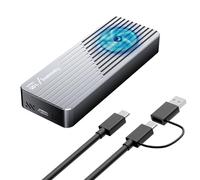 fanxiang Case SSD con ventola Enclosure 2230/2242/2280,M2 NVMe/SATA PCIE NVMe USB3.2 Gen2 10Gbp 4TB M key/B+M key M.2 NGFF/SATA，Compatibile con TV、PS5/PS4(PRO)、Xbox、Mac、OTG Phone -MD85