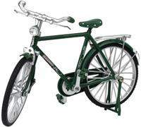 FANXIYA Bicicletta in miniatura 1:10 in metallo vintage, modello retrò di bicicletta decorativa, giocattolo da collezione e regalo originale per bambini, adulti e amanti del ciclismo (verde)