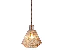 FanXus Lampadario per bottiglia di vino in vetro vintage Lampadario per bottiglia di vino intagliato Lampadario a sospensione in vetro Illuminazione a sospensione Isola della cucina Illuminazione a