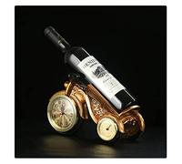 FanXus Portabottiglie in Resina Espositore da Cucina Portabottiglie Europeo con Orologio da Tavolo Whisky Organizer Restaurant Bar