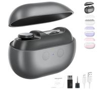 Fanyil/Pubyfun/Glosrity Easyclip Smart Nail Clipper, 2025 New Multi-Function Electric Nail Clippers with Polishing, 2 Speeds Automatic Nail Trimmer with LED Light & Nails Scraps Storage(Gray)