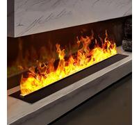 FANYING Camino Elettrico umidificatore Decorativo a Vapore acqueo con Fiamma atomizzatrice 3D, Pannello Ultrasottile da 3 mm, Senza Riscaldamento,100cm/39.3in