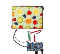 FanyiTek Schermo LCD IPS da 10,4 pollici, 1024 x 768, 4:3, con scheda controller LVD USB di tipo C, con fori di posizione, per display di ricambio industriale/monitor retrò per videogiochi