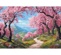 FanZheZhe Kit Di Ricamo A Punto Croce Stampato Per Bambini Foresta di ciliegi in fiore11 Ct 40X50Cm Da Ricamare Kit Punto Croce Prestampato quadri a mezzo punto