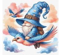 FanZheZhe Kit Per Punto Croce Con 11 Ct,Decorazione Per La Casa, Artigianato Per Gli Amanti Dell'Arte Gli Uccelli E Il Vecchio 11Ct40X50Cm