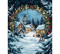 FanZheZhe Kit Punto a Croce Timbrato Calda casa di legno 11CT Principianti Cucito a Mano Embroidery Starter Kit per Decorazione Domestica 40x50cm