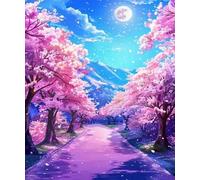 FanZheZhe Kit Punto a Croce Timbrato Foresta di ciliegi in fiore 11CT Principianti Cucito a Mano Embroidery Starter Kit per Decorazione Domestica 40x50cm