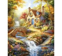 FanZheZhe Kit Punto Croce Prestampato Bellissimo scenario nella foresta Set Ricamo Fai Da Te Dipinto Contato Stampato Arte Murale Decorazione Casa 11CT 40x50cm