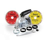 FANZTOOL Disco diamantato da taglio diamantato, disco da taglio 125 mm x 22,2 mm, con cappa di aspirazione universale per lavoro senza polvere