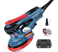 FANZTOOL Levigatrice Orbitale Senza Spazzole, 5,0 mm Levigatrice Rrotorbitale, 350W Casuale Brushless, 7 Velocità, 18 Dischi Abrasivi a Rete,Platorello 150 mm, Valigetta.Ideale per la Levigatura