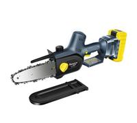 FANZTOOL Mini motosega con batteria da 20 V, batteria per motosega con motore EC senza spazzole e cavo di ricarica veloce, peso leggero 1,8 kg, 3,600 rpm, lubrificazione auto