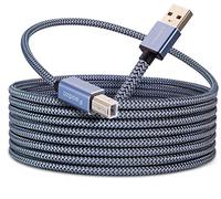 Faodzc - Cavo USB lungo 2.0 tipo A maschio a B maschio, ad alta velocità, compatibile con HP, Canon, Dell, Epson, Lexmark, Xerox, Samsung e altri 8 m