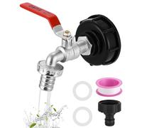 FAOKZE IBC Container Accessori, rubinetto di uscita IBC da 3/4 di pollice, accessori per serbatoi IBC in lega con valvola a sfera, rubinetto di uscita accessori per serbatoi d'acqua da 1000 L