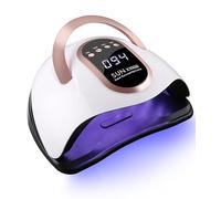 FAOKZE Lampada LED Unghie UV 220W, lampada uv unghie Automatico Sensore,4 Timer Preimpostati (10s,30s,60s,120s) per Tutto Smalto Gel Manicure/Pedicure.(rose)