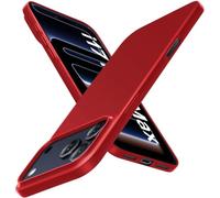 FAOMSEBS Custodia per iPhone 18 Pro Max, cover opaca ultra sottile rossa | Ultra sottile come nessuna custodia, vestibilità aderente, impugnatura leggera, policarbonato rigido opaco liscio