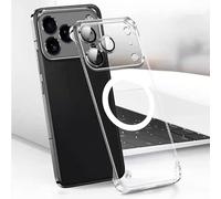FAOMSEBS Senza Bordo Trasparente Cover per iPhone 17 Pro, Compatibile con MagSafe [Protettore per Lenti Fotocamera] (Sensazione di Metallo Nudo) Magnetico Sottile Custodia per iPhone 17 Pro Cover