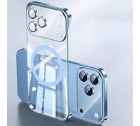 FAOMSEBS Senza Bordo Trasparente Cover per iPhone 17 Pro Max, Compatibile con MagSafe [Protettore per Lenti Fotocamera] (Sensazione di Metallo Nudo) Sottile Custodia per iPhone 17 Pro Max Cover