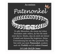 FAOMZQ Regalo per uomini, braccialetto cubano con incisione per bonus papà patrigno, regalo per figlio, fratello, mio marito, per compleanno, festa del papà, laurea, Natale, San Valentino