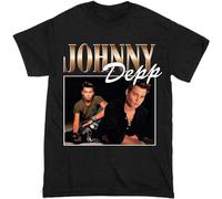 FAOPV Men T Shirt Vinta Johnny Depp T-Shirt Tshirt S