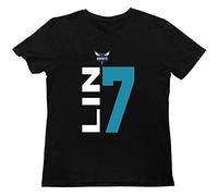 FaosT Jeremy Lin Charlotte Hornets Men T-Shirt Printed Camiseta Black Tee Top XL