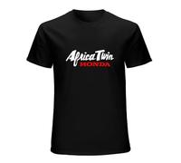 FaosTEQ Africa Twin Motorcycle Fans T-Shirt Black Unisex Mens Tees XL