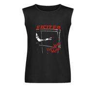 FaosTEQ Exciter Heavy Metal Maniac Vest Tank T-Shirt Black Unisex Mens Sleeveless Tops Tees L