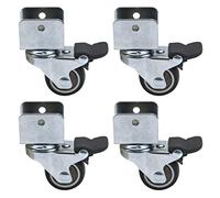 Faotup Stecca mobile a forma di U con freno,4PCS,1,5 pollici,con viti con penna a vite